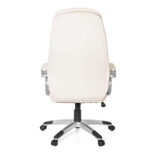 Design Bürostuhl Creme 120kg Schreibtischstuhl Kunstleder Modern Ergonomischer Chefsessel – Bild 5