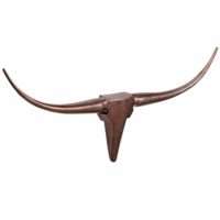 Deko Geweih Bull M Bronze 100 cm Aluminium Design Hörner | Wanddekoration Stierkopf Horn Modern | Wandskulptur Geweih-Jagdtrophäe Metall | Longhorn Wandschmuck Groß – Bild 2