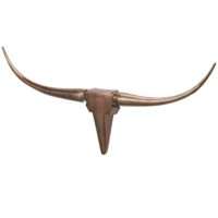 Deko Geweih Bull M Bronze 100 cm Aluminium Design Hörner | Wanddekoration Stierkopf Horn Modern | Wandskulptur Geweih-Jagdtrophäe Metall | Longhorn Wandschmuck Groß – Bild 4