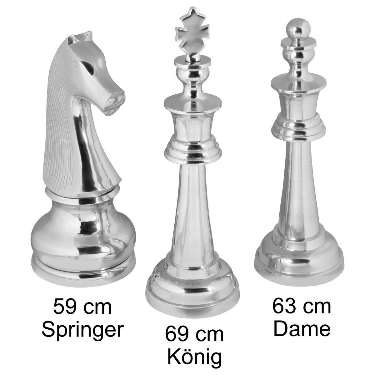 Dekoration online Schachfigur Deko kaufen KÖNIG Aluminium