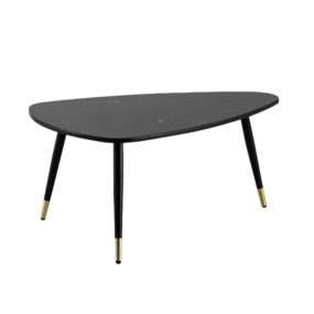 Couchtisch 90x60x41 cm mit Marmor Optik Schwarz