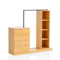 Garderobe Eiche-Dekor 145x136x40 cm Flurgarderobe Modern – Bild 7