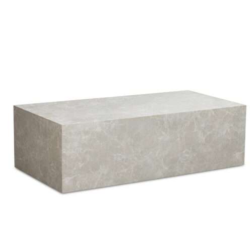 Couchtisch MONOBLOC 100x50x30 cm in Stein-Optik Sandfarben