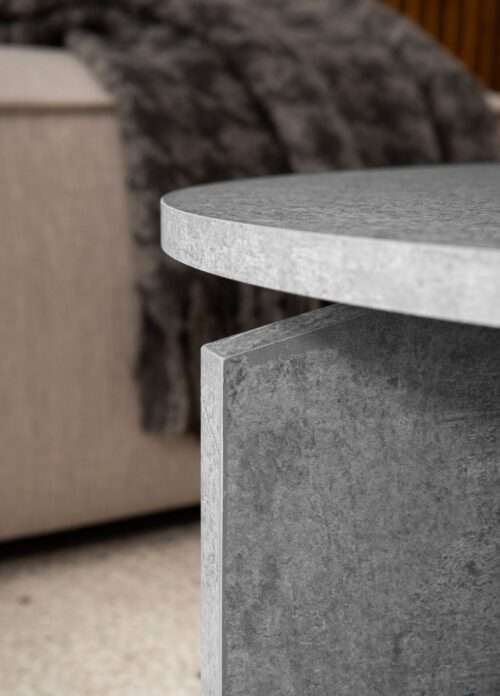 Couchtisch 70x70x33 cm Grau Sofatisch in Beton-Optik Modern Design Wohnzimmertisch – Bild 6