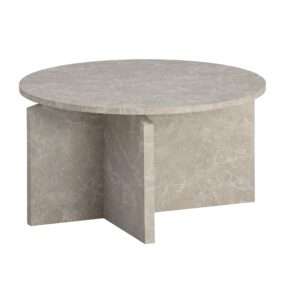 Couchtisch 60x60x33 cm Sandfarben Sofatisch in Stein-Optik Modern