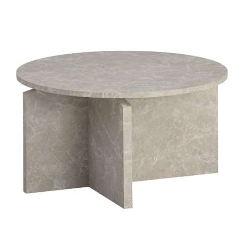 Couchtisch 60x60x33 cm Sandfarben Sofatisch in Stein-Optik Modern Design Wohnzimmertisch – Bild 7