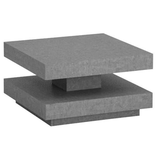 Couchtisch 60x60x34 cm Grau Sofatisch in Beton-Optik Modern