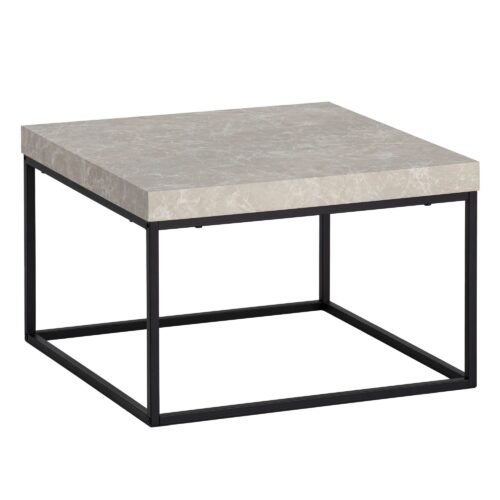 Couchtisch 60x60x38 cm Sandfarben Sofatisch in Stein-Optik Modern Design Wohnzimmertisch Quadratisch – Bild 7