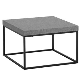 Couchtisch 60x60x38 cm Grau Sofatisch in Beton-Optik Modern Design Wohnzimmertisch Quadratisch Lounge