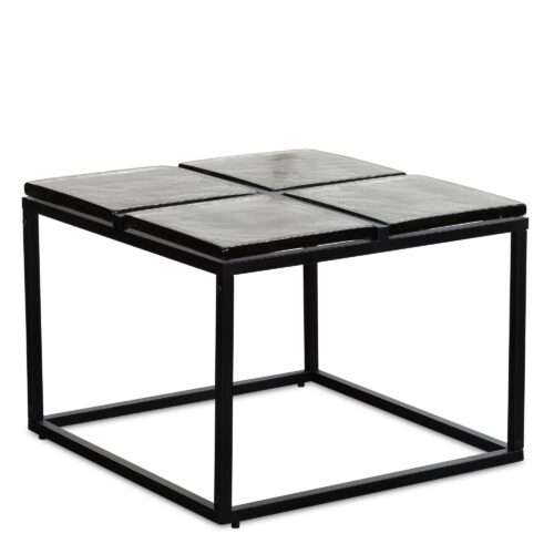 Couchtisch Glas Metall 58x58x43