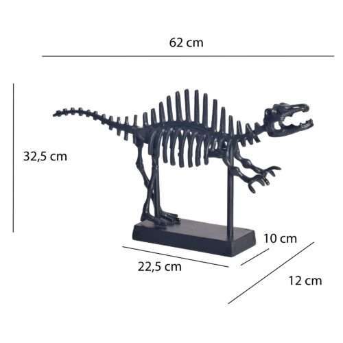 Dekofigur T-Rex Aluminium Schwarz Dino Statue 62 cm mit Sockel Design Metall Deko Alu Modern – Bild 4