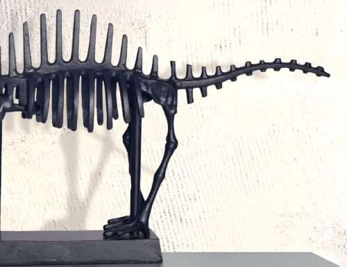 Dekofigur T-Rex Aluminium Schwarz Dino Statue 62 cm mit Sockel Design Metall Deko Alu Modern – Bild 6